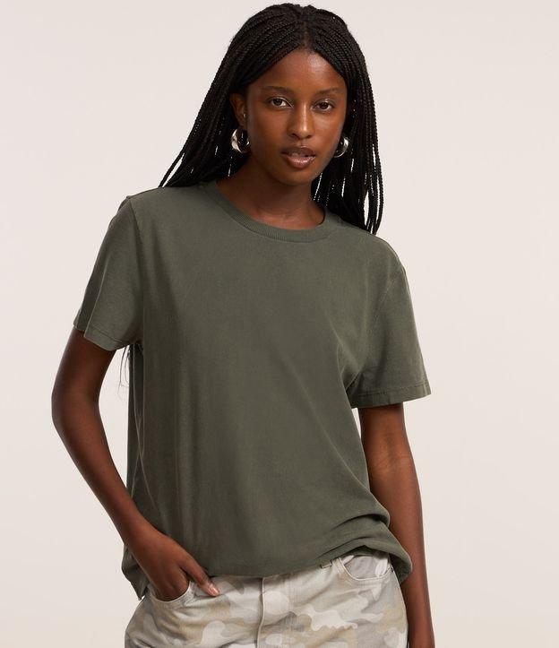 Camiseta T-shirt em Algodão Estonado - 1