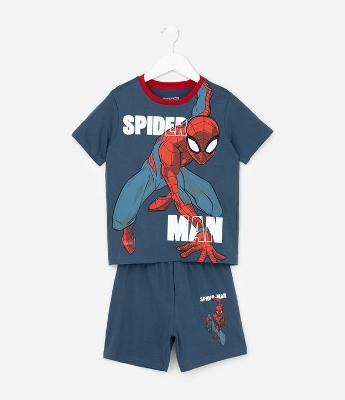 Pijama Infantil com Estampa Homem-Aranha - Tam 3 a 10 Anos