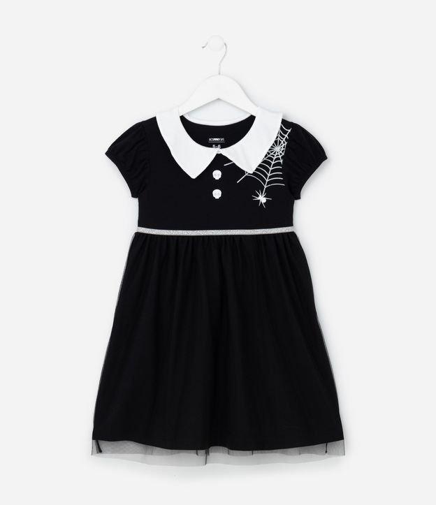 Camisola Infantil com Estampa Teia de Aranha - Tam 4 a 10 Anos - 1