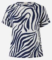 Blusa em Viscose com Estampa Zebra e Gola Redonda - 1