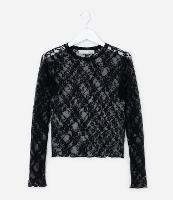 Blusa Infantil em Tule Rendado - Tam 7 a 14 Anos - 1