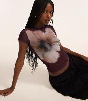 Blusa em Tule com Estampa Floral - 2