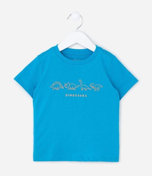 Camiseta Infantil com Estampa Relevo de Dinos - Tam 1 a 6 anos - 1
