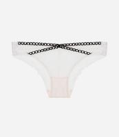 Calcinha Biquíni em Laise Floral com Detalhe Cruzado - 1