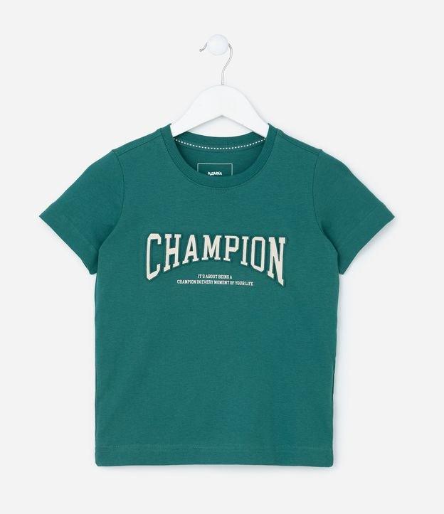 Camiseta Infantil com Estampa Relevo Champion - Tam 5 a 14 Anos - 1