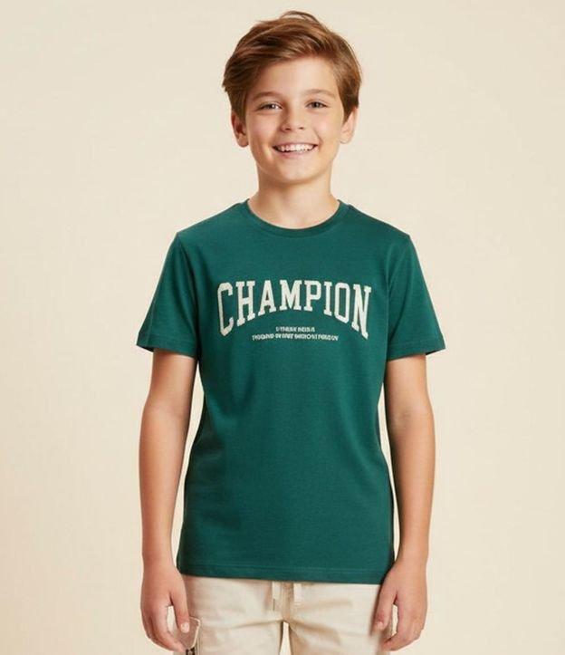 Camiseta Infantil com Estampa Relevo Champion - Tam 5 a 14 Anos - 2