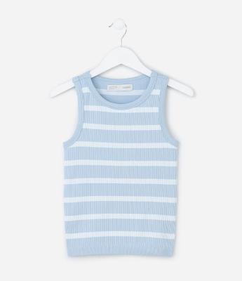 Regata Nadador Infantil com Estampa Listrada - Tam 5 a 14 Anos