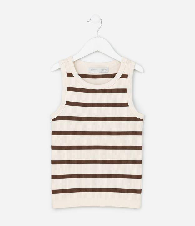 Regata Nadador Infantil com Estampa Listrada - Tam 5 a 14 Anos - 1