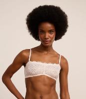 Sutiã sem Bojo com Aro em Renda Floral com Alças Removíveis - 1