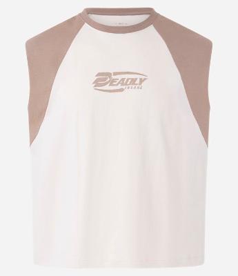 Regata Boxy em Algodão com Cava Raglã e Estampa Deadly Insane