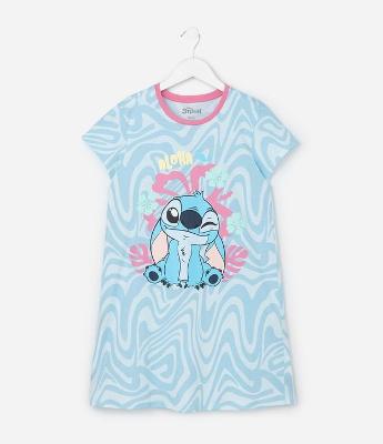 Camisola Infantil com Estampa do Stitch - Tam 5 a 14 Anos