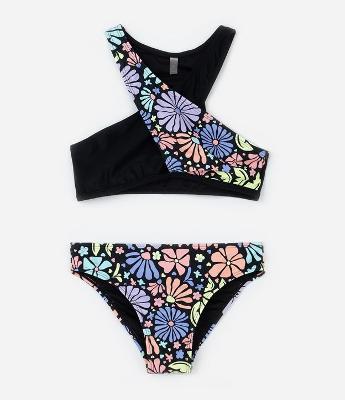 Biquíni Infantil com Proteção UV e Transpasse - Tam 5 a 14 Anos