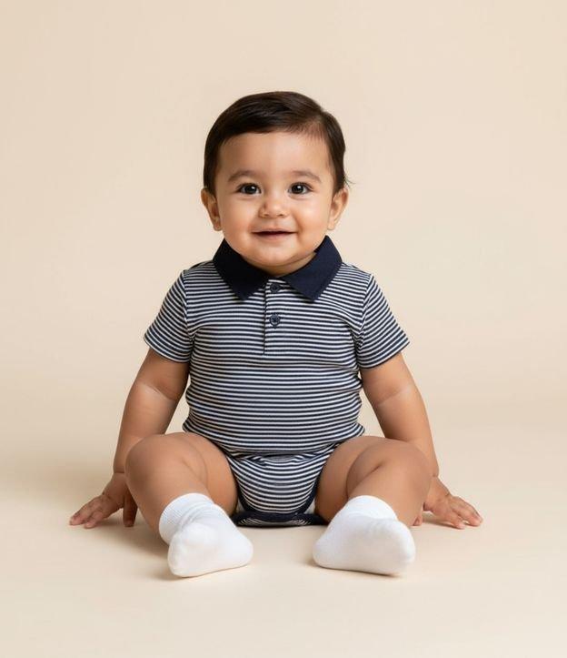 Body Infantil com Estampa Listrada - Tam 0 a 18 Meses - 2