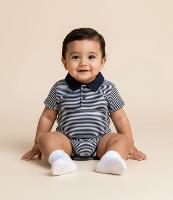 Body Infantil com Estampa Listrada - Tam 0 a 18 Meses - 2