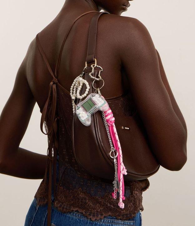 Chaveiro de Metal com Laço e Game Boy com Pérola Artificial - 2