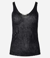 Blusa em Tricô com Decote U e Alça Média - 1