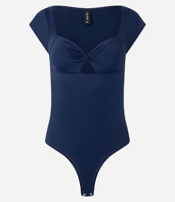 Body em Poliamida com Decote Coração e Nózinho