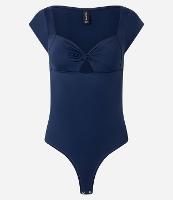 Body em Poliamida com Decote Coração e Nózinho - 1