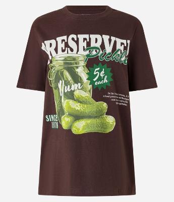 Camiseta T-shirt em Algodão com Estampa Reserva de Pepinos
