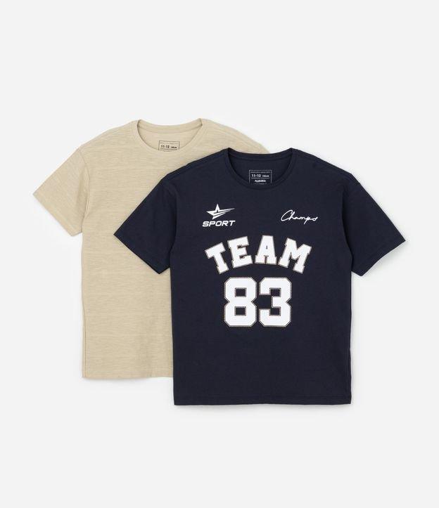 Kit 02 Camisetas Infantis com Lettering Team 86 - Tam 5 a 14 Anos - 2
