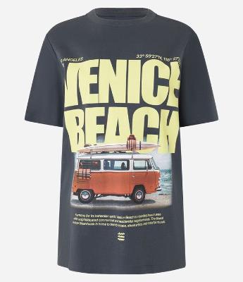 Camiseta T-shirt em Algodão com Estampa Lettering Venice Beach