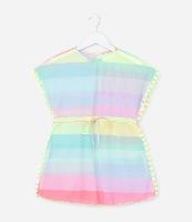 Saída de Praia Infantil em Tule com Listras - Tam 5 a 16 Anos - 1