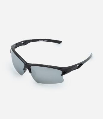 Óculos de Sol Esportivo Curvado com Lente Espelhada