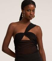 Body em Tule com Ombro Só e Nó no Busto - 1