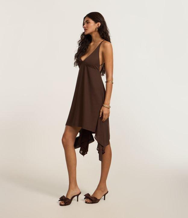 Vestido Curto em Tule com Alcinhas e Pontas Laterais - 1