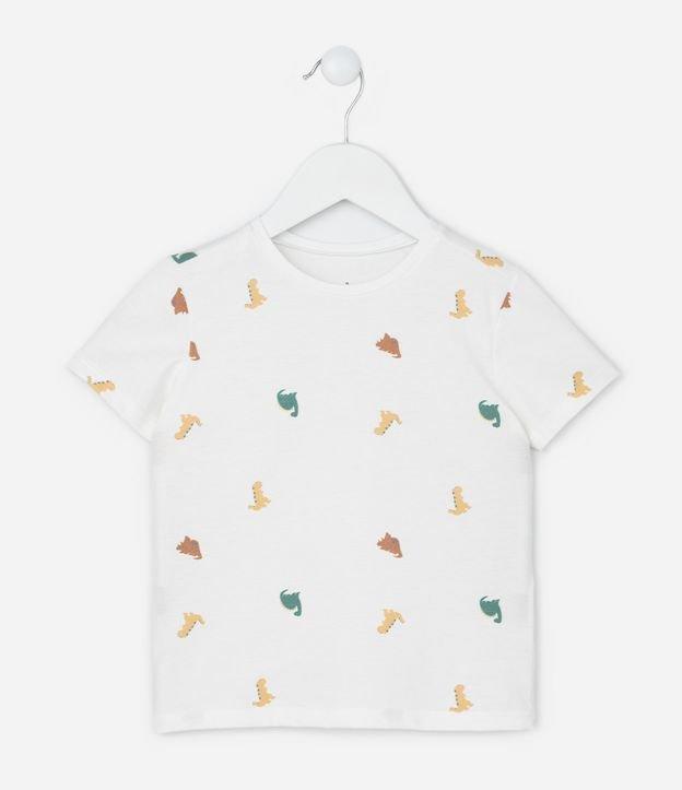 Kit 03 Camisetas Infantis com Estampa Dinos - Tam 1 a 6 Anos - 1