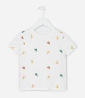 Kit 03 Camisetas Infantis com Estampa Dinos - Tam 1 a 6 Anos - 1