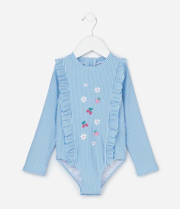 Maiô Infantil com Proteção UV e Babadinhos - Tam 1 a 4 Anos - 1