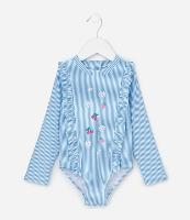 Maiô Infantil com Proteção UV e Babadinhos - Tam 1 a 4 Anos - 1