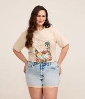 Short Boyfriend em Jeans com Rendinha Guipir na Barra - 2