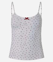 Blusa de Pijama Alcinha em Microfibra com Estampa de Mini Corações - 1