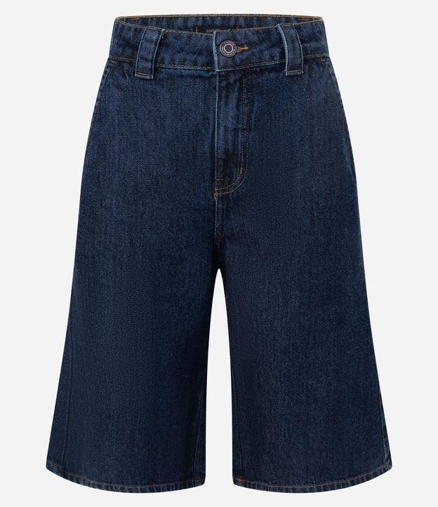 Bermuda Jorts em Jeans Raw com Cós Alfaiatado - 1