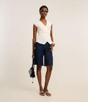 Bermuda Jorts em Jeans Raw com Cós Alfaiatado - 2