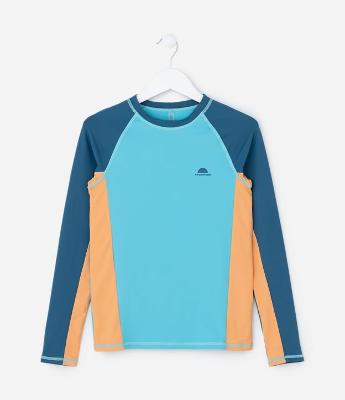 Camiseta Infantil com Proteção UV Estampa Adventure - Tam 5 a 14 Anos