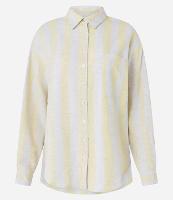 Camisa Ampla em Viscolinho com Listras Largas - 1