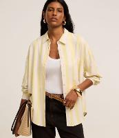 Camisa Ampla em Viscolinho com Listras Largas - 2