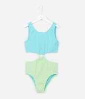 Maiô Infantil com Proteção UV  e Recorte  - Tam 7 a 16 Anos - 1