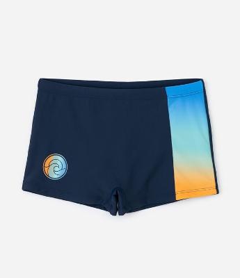 Sunga Boxer Infantil com Recorte em Degradê - Tam 5 a 14 Anos