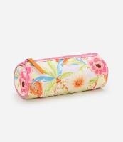 Nécessaire Retangular Pequena em Poliamida com Estampa Floral - 1