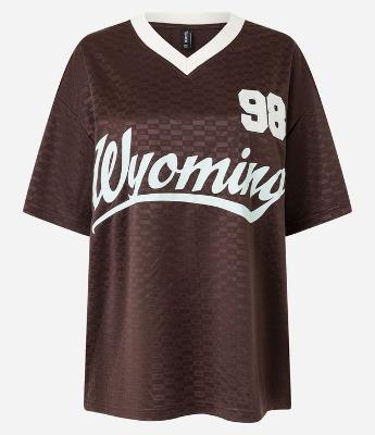 Camiseta Oversized Sportcore com Lettering Wyoming