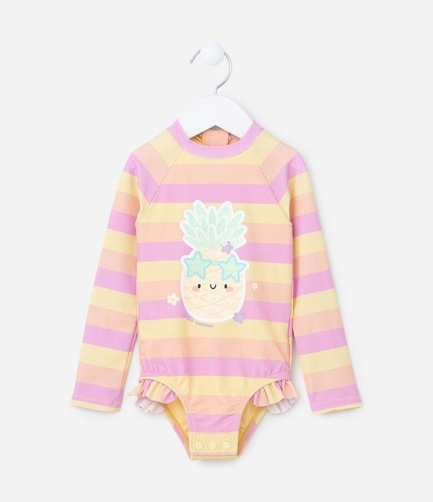 Maiô Infantil com Proteção UV e Babadinhos - Tam 1 a 4 Anos - 1