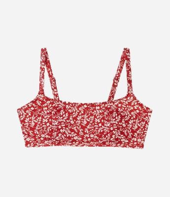 Biquíni Top Reto em Microfibra Floral Liberty Curve e Plus Size