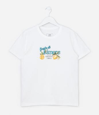 Camiseta Infantil com Estampa Limone - Tam 5 a 14 Anos