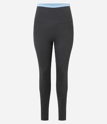 Calça Legging Esportiva em Microfibra Pesada com Viés Contrastante