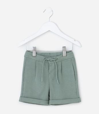 Bermuda Infantil em Piquet com Barra Dobrada - Tam 1 a 4 Anos