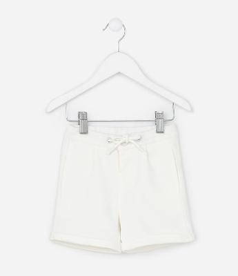 Bermuda Infantil em Piquet com Barra Dobrada - Tam 1 a 4 Anos